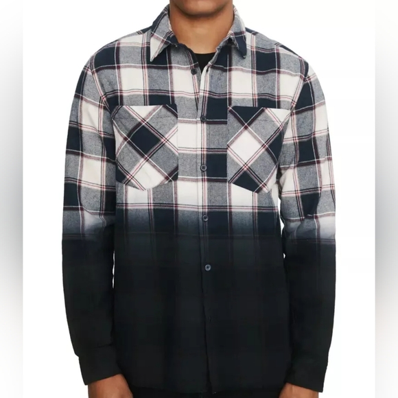 Eleven Paris Mens BNWOT size X-Large plaid Ombre button up shirt - Picture 4 of 4